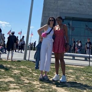 White denim jumpsuit, worn twice, in great condition, size XS , Hollister